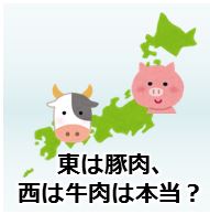 なんで？西日本は牛肉・なぜ？東日本は豚肉