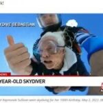100歳誕生日を迎えた女性がスカイダイビングに挑戦した！