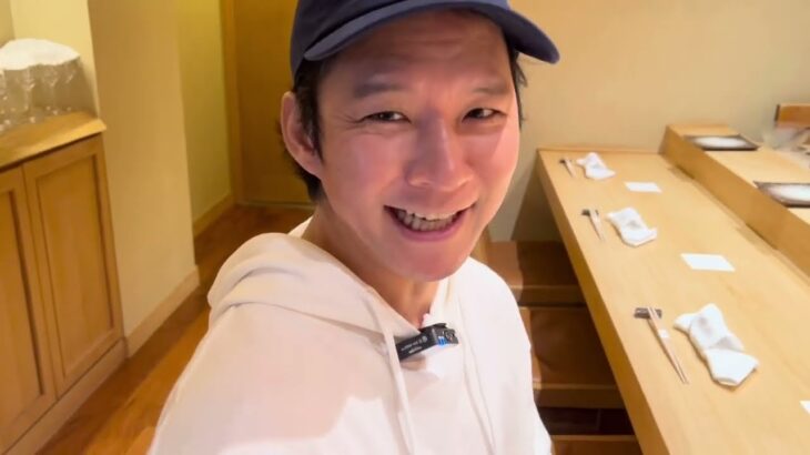 アンジャ渡部、YouTubeで食レポ解禁「もう好感度は意識しない」1万3000円の高級寿司を堪能