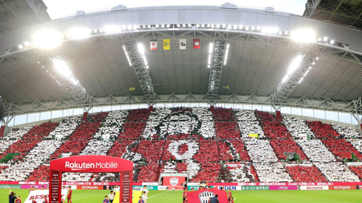 神戸イニエスタの最終戦入場時にスタジアム全スタンドでコレオグラフィー