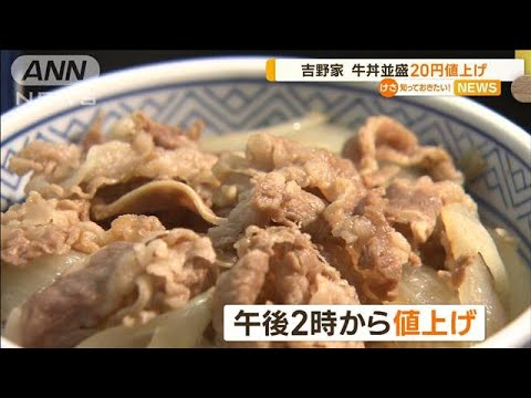 【経済】吉野家、牛丼並盛を20円値上げ‼ 原材料費高騰で外食産業に影響か⁉